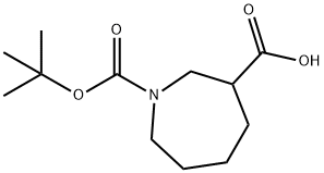 Azepane-1,3-dicarboxylic acid 1-tert-butyl ester Struktur