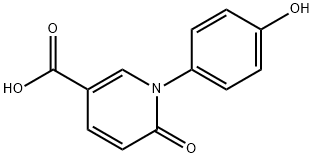 1-(4-hydroxyphenyl)-6-oxo-1,6-dihydropyridine-3-carboxylic acid Struktur