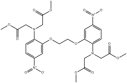 N,N'-[1,2-Ethanediylbis[oxy(4-nitro-2,1-phenylene)]]bis[N-(2-Methoxy-2-oxoethyl)glycine DiMethyl Ester Struktur