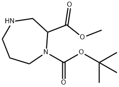 1-tert-butyl 2-Methyl 1,4-diazepane-1,2-dicarboxylate-HCl Struktur