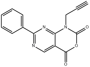 7-phenyl-1-(prop-2-ynyl)-1H-pyrimido[4,5-d][1,3]oxazine-2,4-dione Struktur