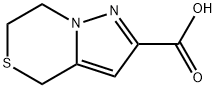 6,7-dihydro-4H-pyrazolo[5,1-c][1,4]thiazine-2-carboxylic acid Struktur