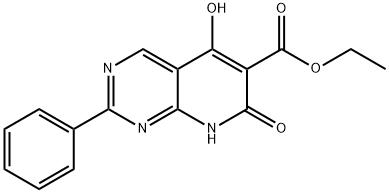 ethyl 5-hydroxy-7-oxo-2-phenyl-7,8-dihydropyrido[2,3-d]pyrimidine-6-carboxylate Struktur