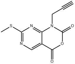 7-(methylthio)-1-(prop-2-ynyl)-1H-pyrimido[4,5-d][1,3]oxazine-2,4-dione Struktur