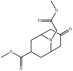 Methyl 3-(methoxycarbonyl)-7-oxo-9-azabicyclo[3.3.1]nonane-9-acetate Struktur