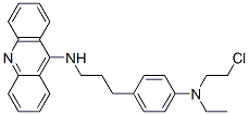 N-[3-[4-(2-chloroethyl-ethyl-amino)phenyl]propyl]acridin-9-amine Struktur