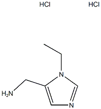 1-(1-Ethyl-1H-imidazol-5-yl)methanamine dihydrochloride Struktur