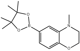 4-Methyl-6-(4,4,5,5-tetramethyl-1,3,2-dioxaborolan-2-yl)-3,4-dihydro-2h-benzo[b][1,4]oxazine Struktur