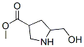 3-Pyrrolidinecarboxylicacid,5-(hydroxymethyl)-,methylester(9CI) Struktur