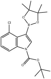 1-BOC-4-chloroindole-3-boronic acid, pinacol ester Struktur