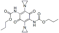 (2,5-Bis(1-aziridinyl)-3,6-dioxo-1,4-cyclohexadiene-1,4-diyl)biscarbam ic acid, dipropyl ester Struktur