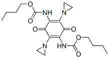 (2,5-Bis(1-aziridinyl)-3,6-dioxo-1,4-cyclohexadiene-1,4-diyl)biscarbam ic acid, dibutyl ester Struktur