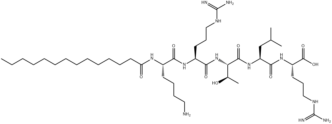 MYRISTOYL-LYS-ARG-THR-LEU-ARG-OH Struktur