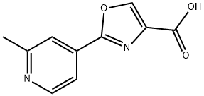 2-(2-甲基吡啶-4-基)惡唑-4-羧酸, 1256786-78-3, 結(jié)構(gòu)式