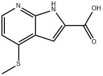 4-(methylthio)-1H-pyrrolo[2,3-b]pyridine-2-carboxylic acid Struktur