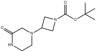 1-Boc-3-(3-oxo-1-piperazinyl)azetidine Struktur