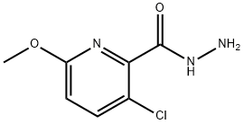 3-Chloro-6-methoxypyridine-2-carboxylic acid hydrazide Struktur