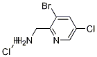 (3-Bromo-5-chloropyridin-2-yl)methanamine hydrochloride Struktur