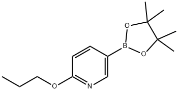 2-propoxy-5-(4,4,5,5-tetramethyl-1,3,2-dioxaborolan-2-yl)pyridine Struktur