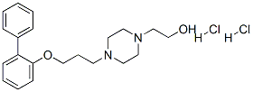 4-(3-((1,1'-Biphenyl)-2-yloxy)propyl)-1-piperazineethanol, dihydrochloride Struktur