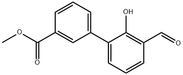 2-ForMyl-6-(3-Methoxycarbonylphenyl)phenol Struktur