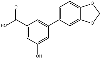 5-Hydroxy-3-(3,4-Methylenedioxyphenyl)benzoic acid Struktur