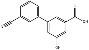 3-(3-Cyanophenyl)-5-hydroxybenzoic acid Struktur