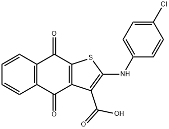 2-(4-ChlorophenylaMino)-4,9-dioxo-4,9-dihydronaphtho[2,3-b]thiophen-3-carboxylic acid Struktur