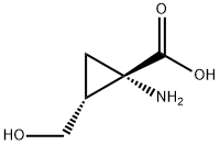 Cyclopropanecarboxylic acid, 1-amino-2-(hydroxymethyl)-, (1S-trans)- (9CI) Struktur