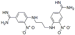 4-[3-[(4-carbamimidoyl-2-nitro-phenyl)amino]propylamino]-3-nitro-benze necarboximidamide Struktur