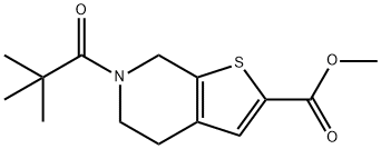 Methyl 6-pivaloyl-4,5,6,7-tetrahydrothieno[2,3-c]pyridine-2-carboxylate Struktur