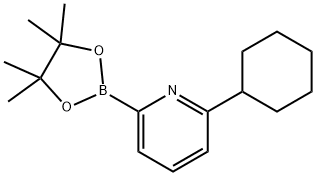 6-CYCLOHEXYLPYRIDINE-2-BORONIC ACID PINACOL ESTER Struktur