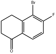 5-broMo-6-fluoro-3,4-dihydronaphthalen-1(2H)-one Struktur