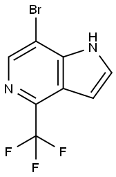 1H-Pyrrolo[3,2-c]pyridine, 7-broMo-4-(trifluoroMethyl)- Struktur