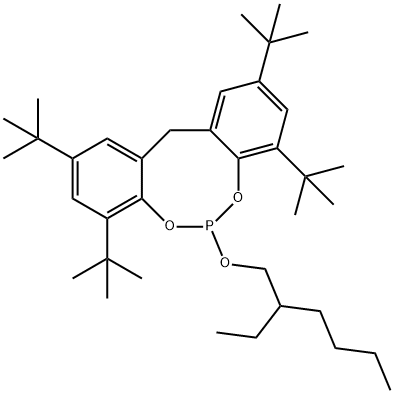 22METHYLENEBIS46DITERTBUTYLPHENYL2ETHYLHEXYLPHOSPHITE Struktur