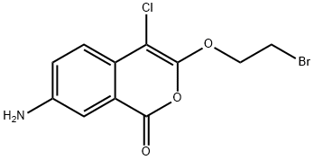 7-amino-3-(2-bromoethoxy)-4-chloroisocoumarin Struktur