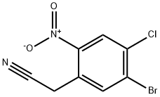 2-(5-bromo-4-chloro-2-nitrophenyl)acetonitrile Struktur