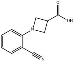 1-(2-Cyanophenyl)azetidine-3-carboxylic acid Struktur