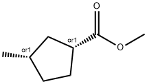 Cyclopentanecarboxylic acid, 3-methyl-, methyl ester, cis- (9CI) Struktur