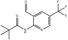 N-(3-Formyl-5-(trifluoromethyl)pyridin-2-yl)-pivalamide Struktur