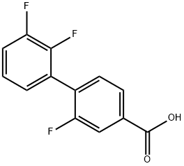 2,2',3'-Trifluoro-[1,1'-biphenyl]-4-carboxylic acid Struktur