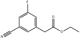 Benzeneacetic acid, 3-cyano-5-fluoro-, ethyl ester Struktur