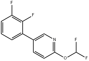 2-(difluoroMethoxy)-5-(2,3-difluorophenyl)pyridine Struktur