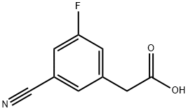 Benzeneacetic acid, 3-cyano-5-fluoro- Struktur