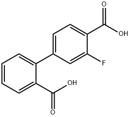 3'-Fluoro-[1,1'-biphenyl]-2,4'-dicarboxylic acid Struktur