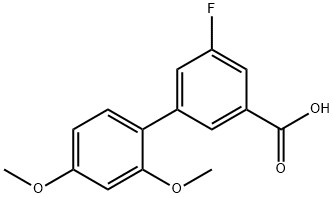 5-Fluoro-2',4'-diMethoxy-[1,1'-biphenyl]-3-carboxylic acid Struktur