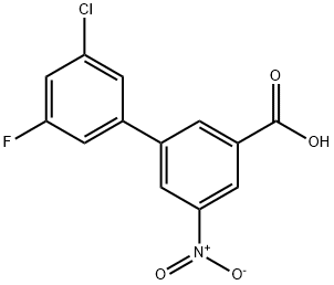 3'-Chloro-5'-fluoro-5-nitro-[1,1'-biphenyl]-3-carboxylic acid Struktur