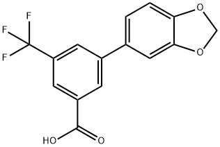 3-(3,4-Methylenedioxyphenyl)-5-trifluoroMethylbenzoic acid Struktur