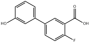 4-Fluoro-3'-hydroxy-[1,1'-biphenyl]-3-carboxylic acid Struktur