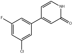 4-(3-Chloro-5-fluorophenyl)-2-hydroxypyridine Struktur